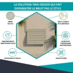 Atome R'Style Taille 1 Cache Climatiseur Acoustique Aluminium H80xL100xP54cm Crème – Image 2