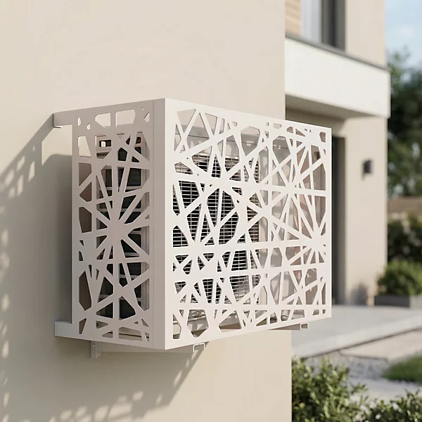 GoodHome Gupta Cache Climatiseur pour Unité Extérieure Aluminium H75xL100cm