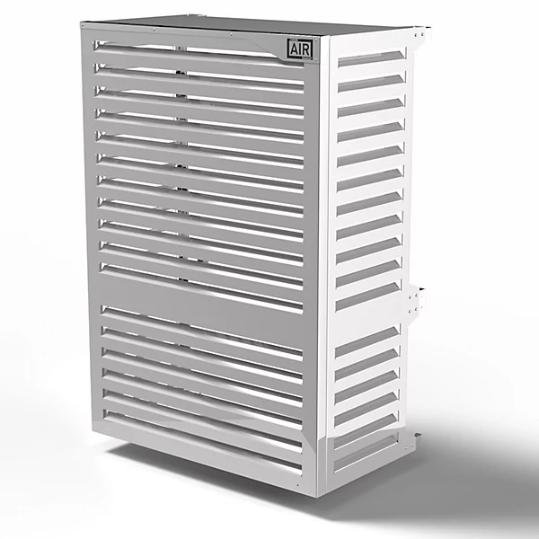 Box Air Klima Big Blade Cache Pompe à Chaleur Aluminium H150xL105cm Blanc