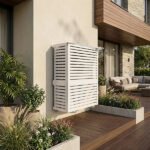 Box Air Klima Big Blade Cache Pompe à Chaleur Aluminium H150xL105cm Blanc – Image 2