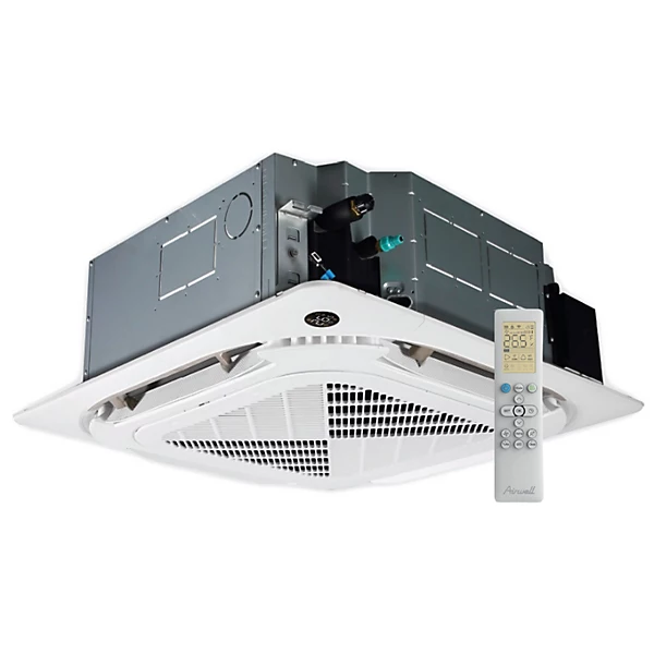 Airwell CDMX Climatiseur Cassette 900x900 Réversible Triphasé 14000W Blanc